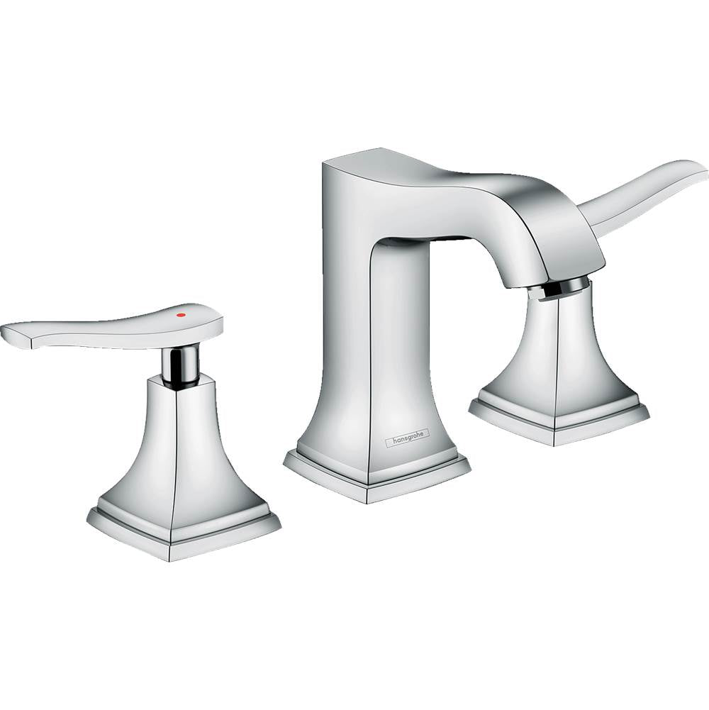 Hansgrohe Metropol Classic Widespread Faucet 110 with Lever Handles and Pop-Up Drain 1.2 GPM