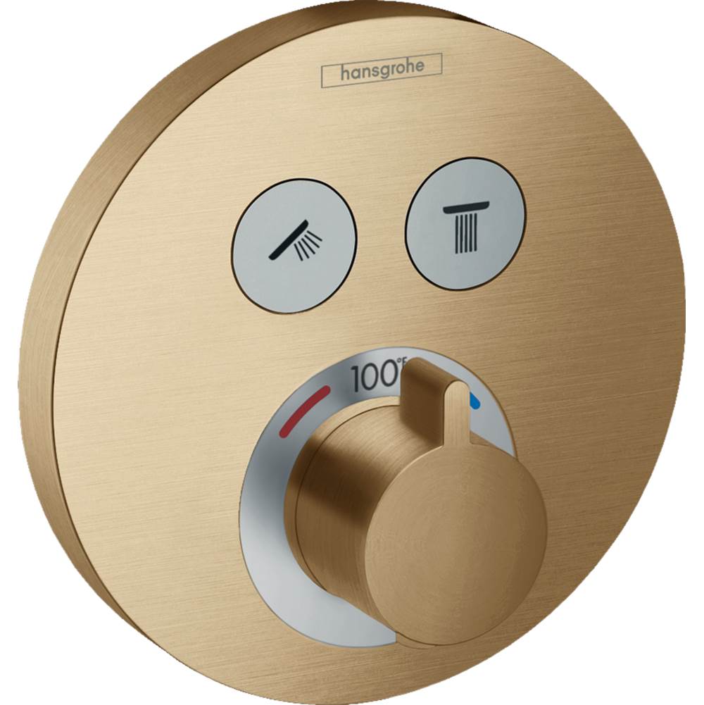 Hansgrohe ShowerSelect S Thermostatic Trim for 2 Functions Round