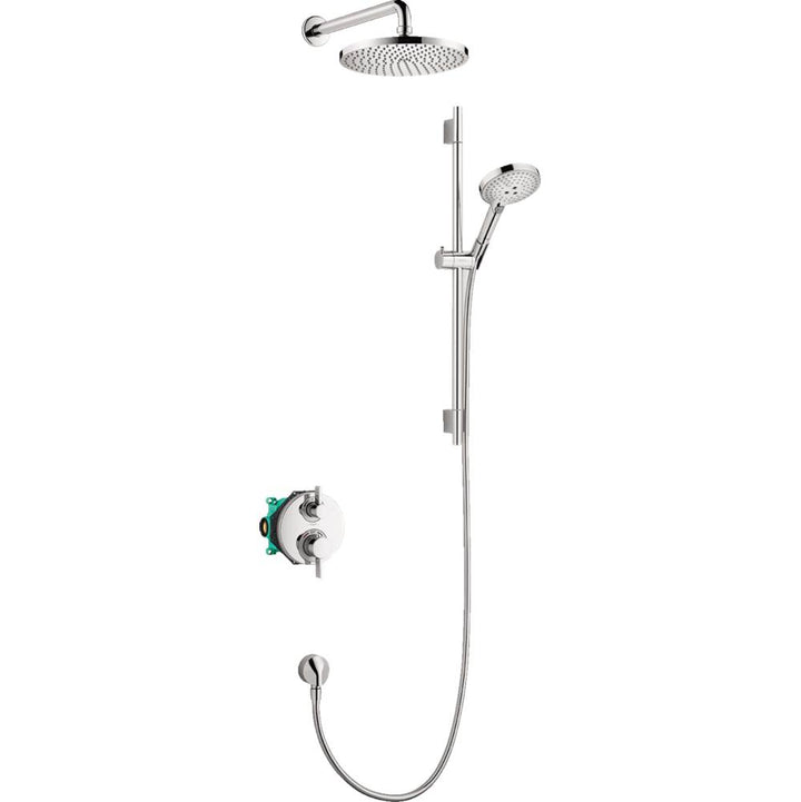 Hansgrohe Raindance S Thermostatic Showerhead/Wallbar Set with Rough 2.5 GPM