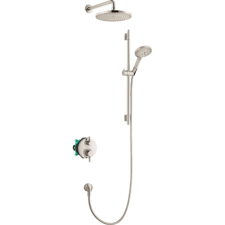 Hansgrohe Raindance S Thermostatic Showerhead/Wallbar Set with Rough 2.5 GPM