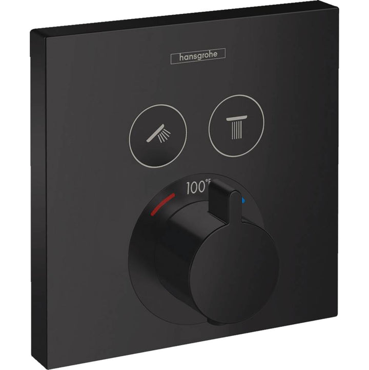 Hansgrohe ShowerSelect Thermostatic Trim for 2 Functions Square
