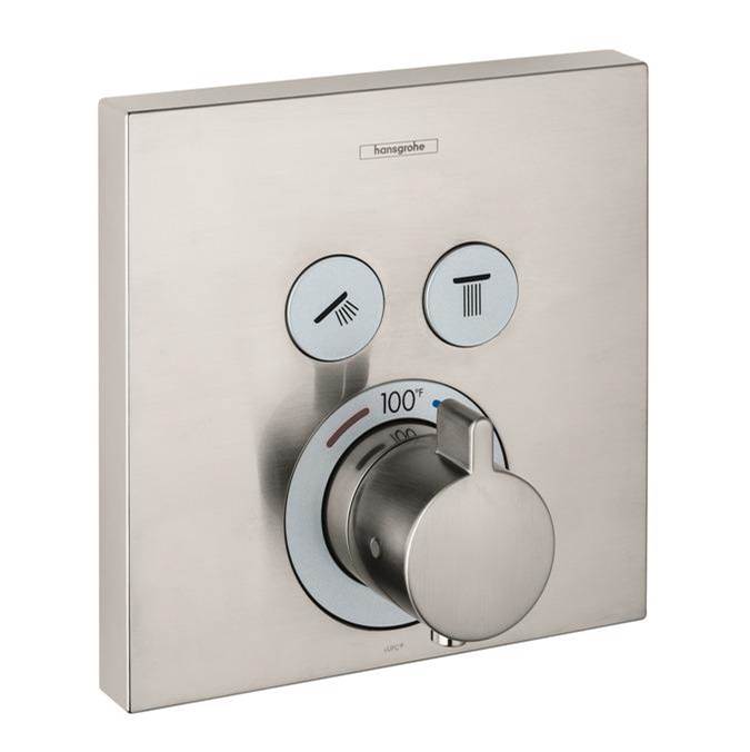 Hansgrohe ShowerSelect Thermostatic Trim for 2 Functions Square