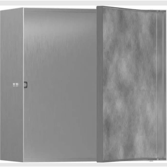 Hansgrohe XtraStoris Rock Wall Niche with Tileable Door 12x 12x 5.5
