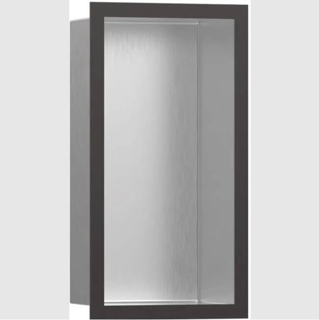 Hansgrohe XtraStoris Individual Wall Niche Brushed Stainless Steel with Design Frame 12x 6x 4