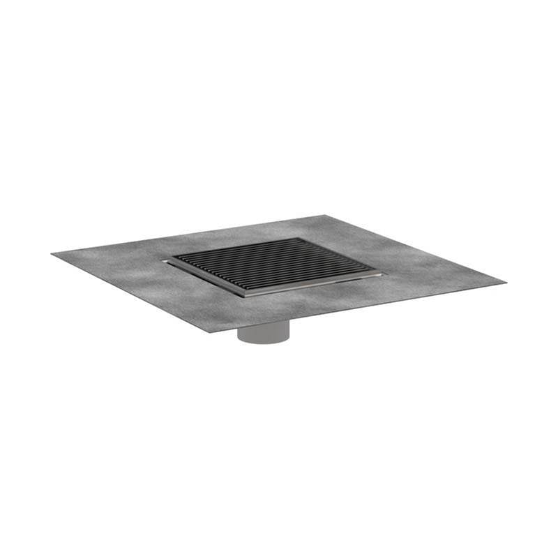 Hansgrohe RainDrain Brilliance Point Drain Set 6x 6 Trim with Height Adjustable Frame and Rough