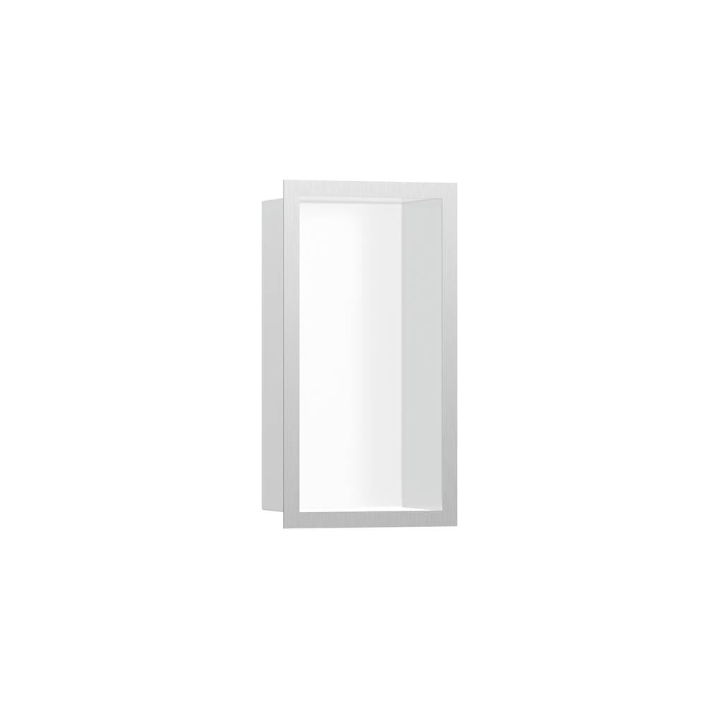 Hansgrohe XtraStoris Individual Wall Niche Matte White with Design Frame 12x 6x 4