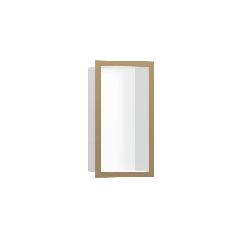 Hansgrohe XtraStoris Individual Wall Niche Matte White with Design Frame 12x 6x 4