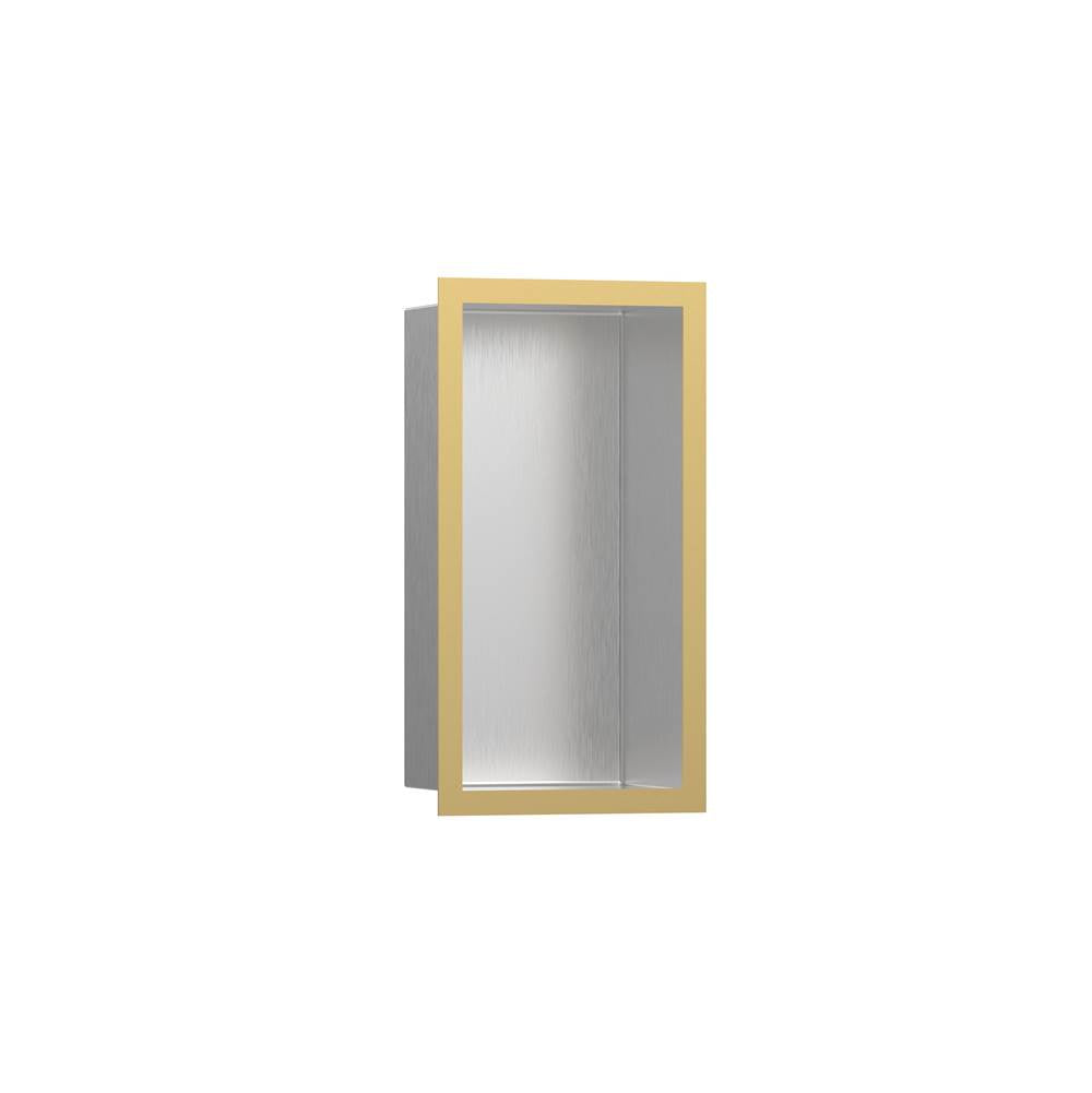 Hansgrohe XtraStoris Individual Wall Niche Brushed Stainless Steel with Design Frame 12x 6x 4