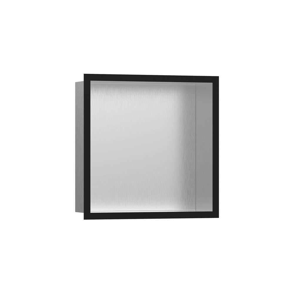 Hansgrohe XtraStoris Individual Wall Niche Brushed Stainless Steel with Design Frame 12x 12x 4