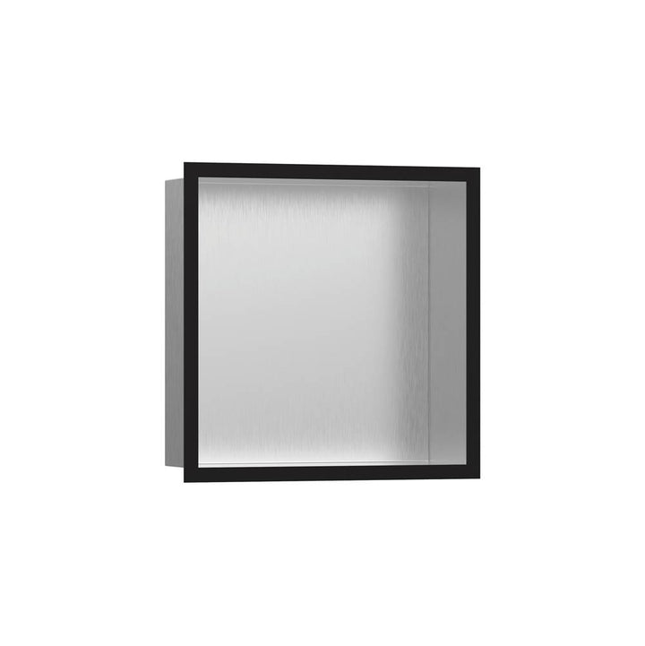Hansgrohe XtraStoris Individual Wall Niche Brushed Stainless Steel with Design Frame 12x 12x 4