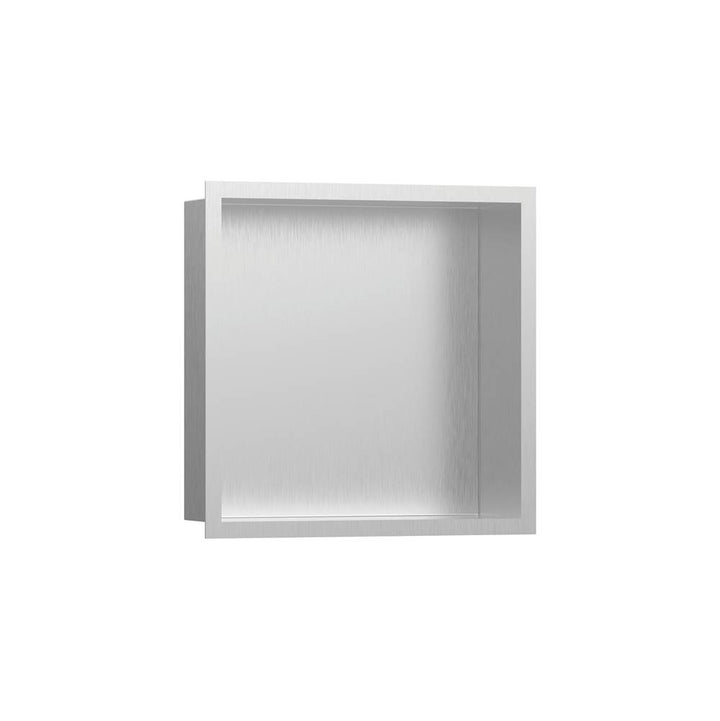 Hansgrohe XtraStoris Individual Wall Niche Brushed Stainless Steel with Design Frame 12x 12x 4