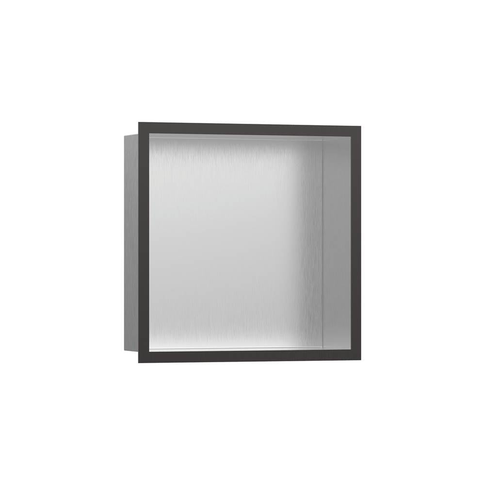 Hansgrohe XtraStoris Individual Wall Niche Brushed Stainless Steel with Design Frame 12x 12x 4