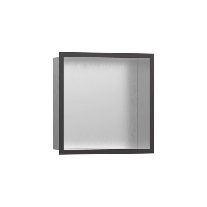 Hansgrohe XtraStoris Individual Wall Niche Brushed Stainless Steel with Design Frame 12x 12x 4