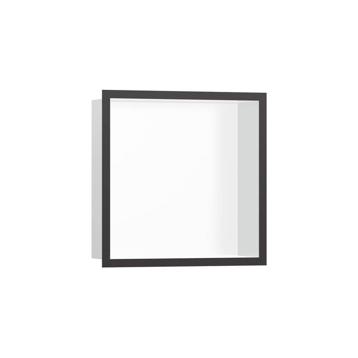 Hansgrohe XtraStoris Individual Wall Niche Matte White with Design Frame 12x 12x 4