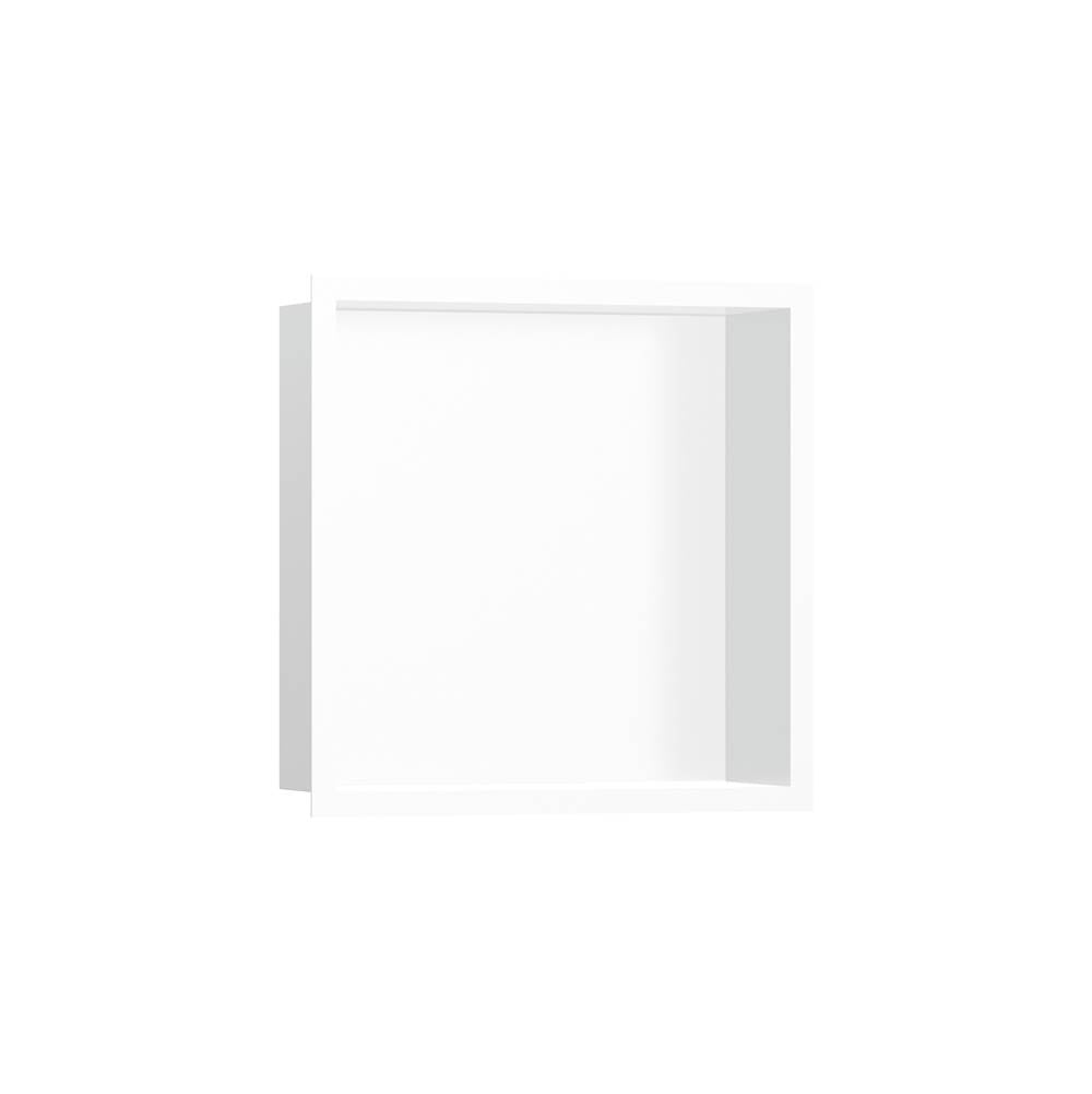 Hansgrohe XtraStoris Individual Wall Niche Matte White with Design Frame 12x 12x 4