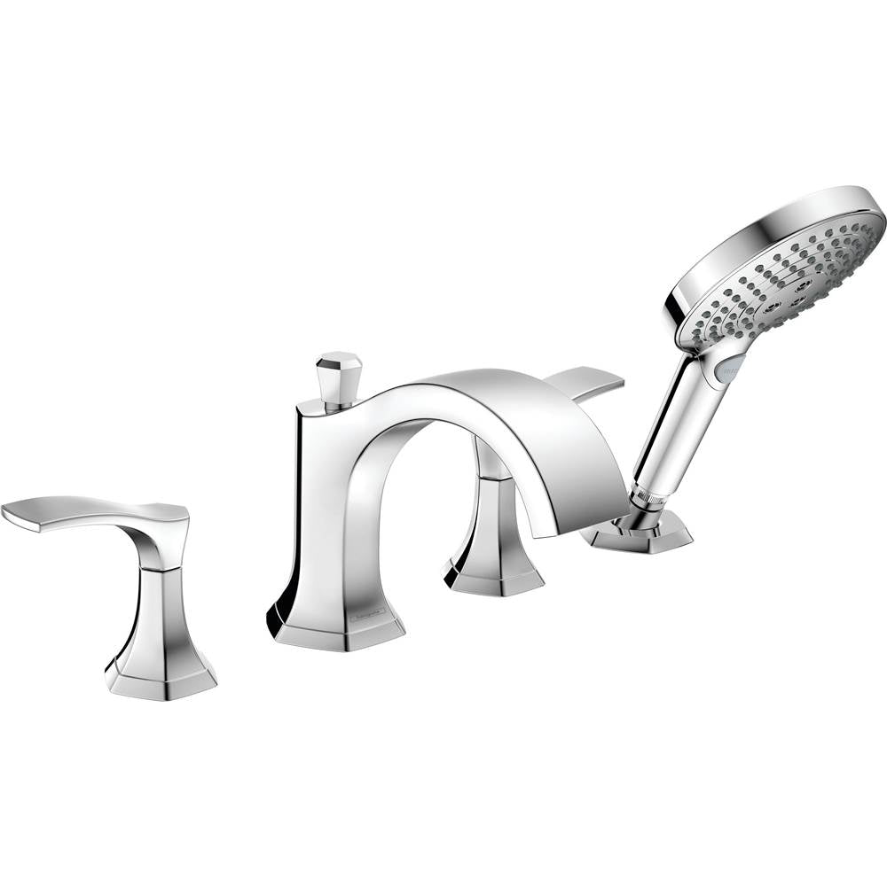 Hansgrohe Locarno 4-Hole Roman Tub Set Trim with 1.75 GPM Handshower
