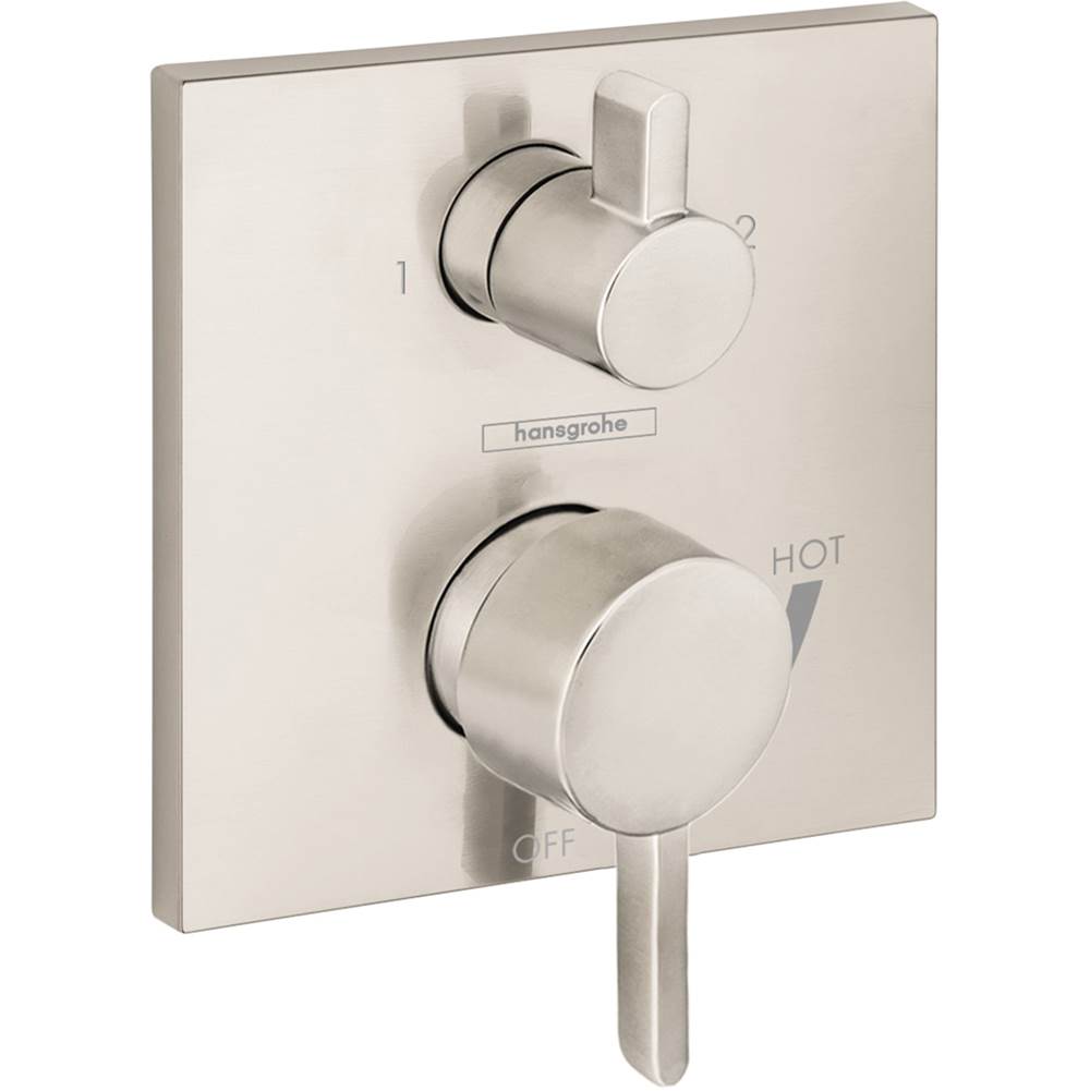 Hansgrohe Ecostat Pressure Balance Trim Square with Diverter