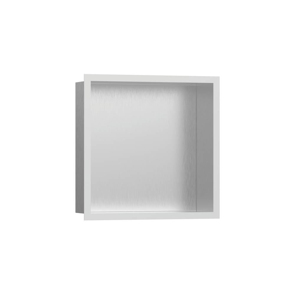 Hansgrohe XtraStoris Individual Wall Niche Brushed Stainless Steel with Design Frame 12x 12x 4