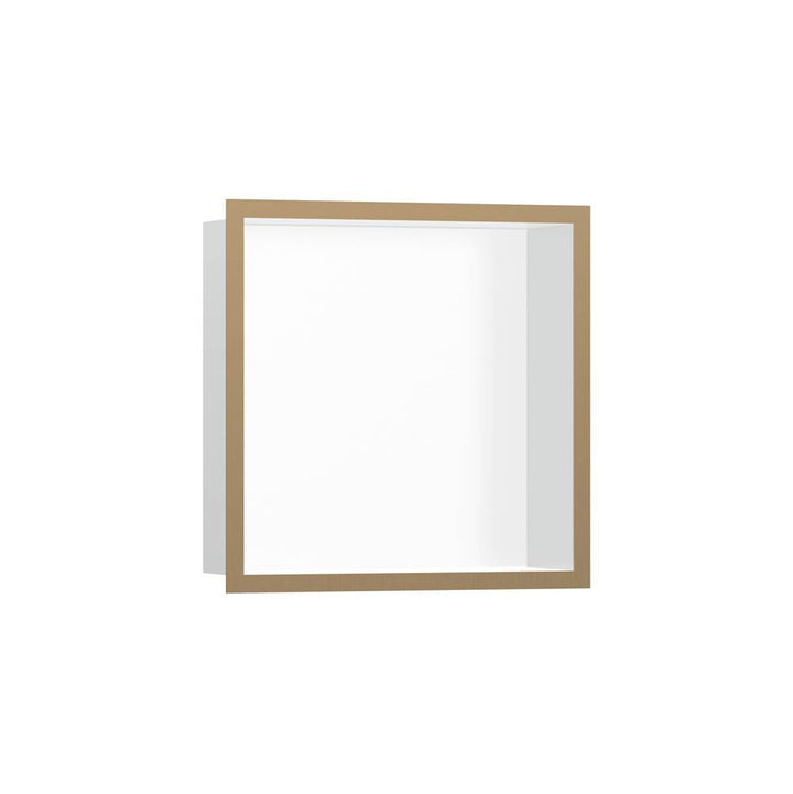 Hansgrohe XtraStoris Individual Wall Niche Matte White with Design Frame 12x 12x 4