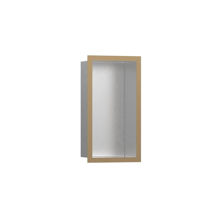 Hansgrohe XtraStoris Individual Wall Niche Brushed Stainless Steel with Design Frame 12x 6x 4