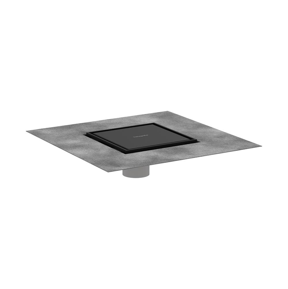 Hansgrohe RainDrain Brilliance Point Drain Set 6x 6 Trim Tileable Rear Cover and Rough