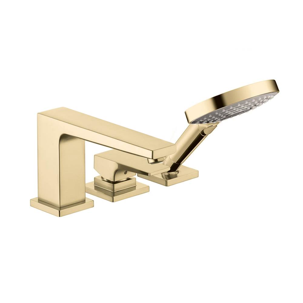 Hansgrohe Metropol 3-Hole Roman Tub Set Trim with Lever Handle and 1.75 GPM Handshower