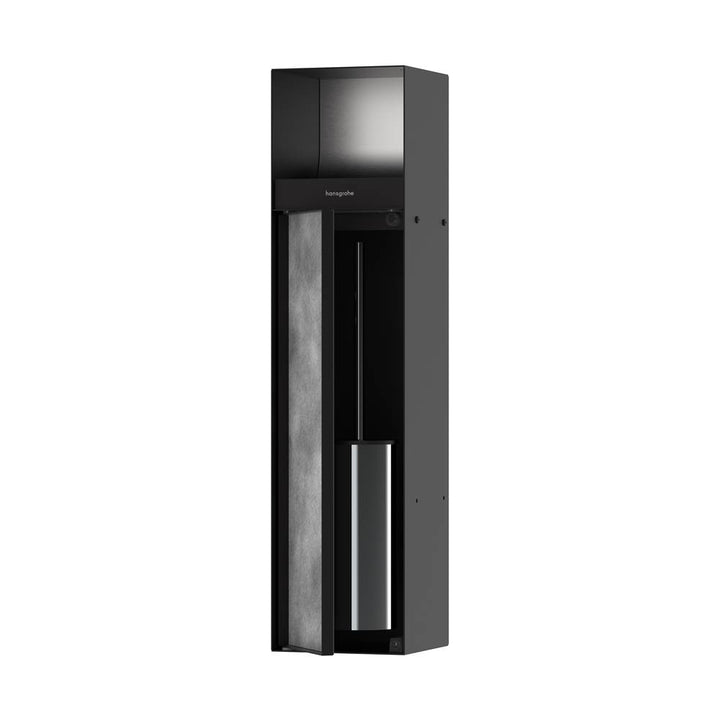 Hansgrohe XtraStoris Rock Recessed Toilet Brush Holder with Toilet Paper Holder  Tileable Door