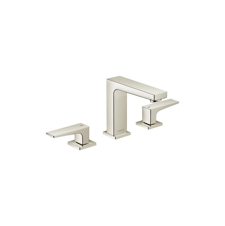 Hansgrohe Metropol Widespread Faucet 110 with Lever Handles and Pop-Up Drain 1.2 GPM