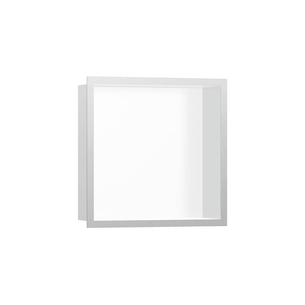 Hansgrohe XtraStoris Individual Wall Niche Matte White with Design Frame 12x 12x 4