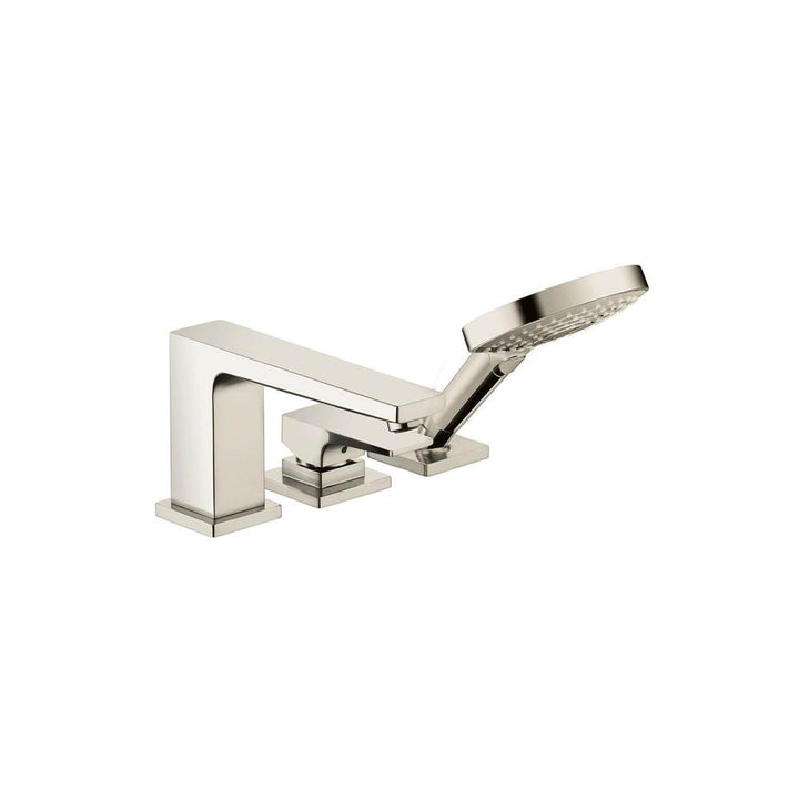 Hansgrohe Metropol 3-Hole Roman Tub Set Trim with Lever Handle and 1.75 GPM Handshower