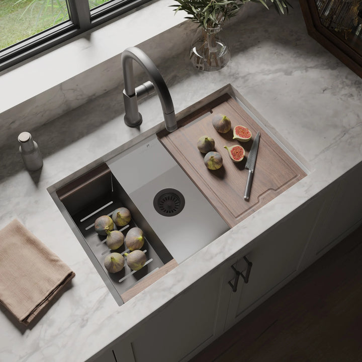 Native Trails Haven Concierge Fireclay Undermount Workstation Sink