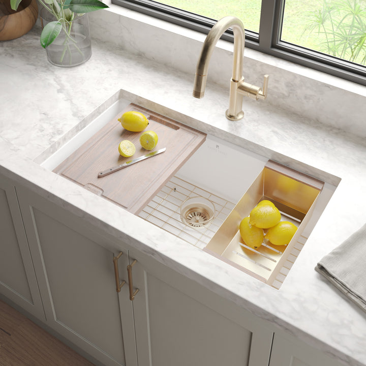 Native Trails Haven Concierge Fireclay Undermount Workstation Sink