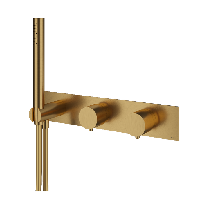 MGS Bagno Minimal Stainless Steel Thermostatic Trim with Three way Diverter and Volume Control