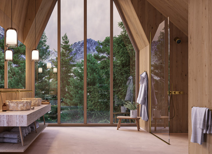 MGS Bagno Minimal Stainless Steel Thermostatic Trim with Three way Diverter and Volume Control