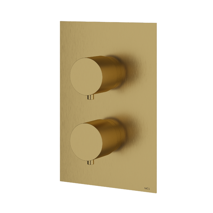MGS Bagno Minimal Stainless Steel Thermostatic Trim with Two way Diverter and Volume Control