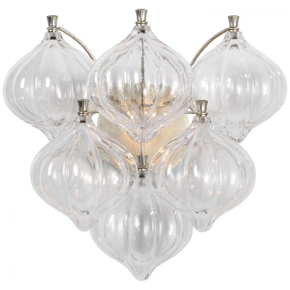 Visual Comfort Signature Caselli Wall Sconce in Burnished Silver Leaf