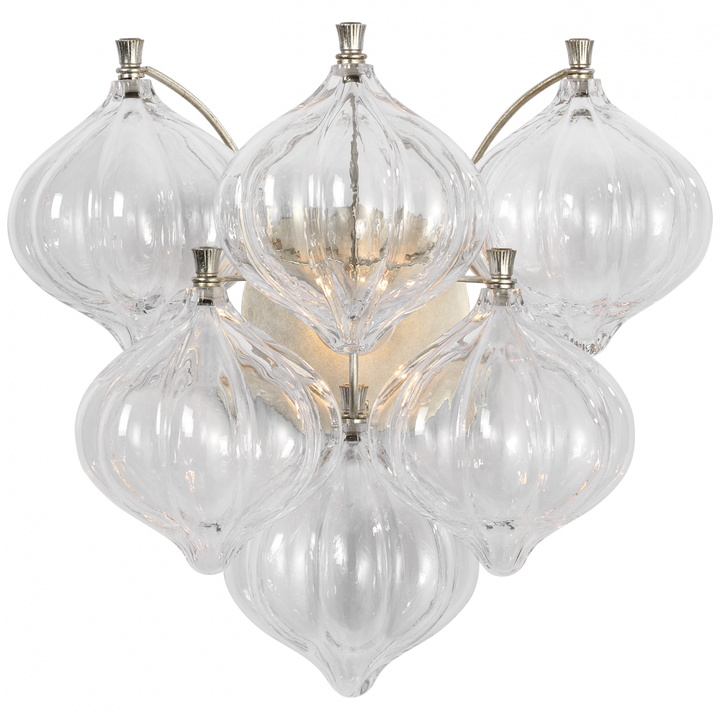 Visual Comfort Signature Caselli Wall Sconce in Burnished Silver Leaf