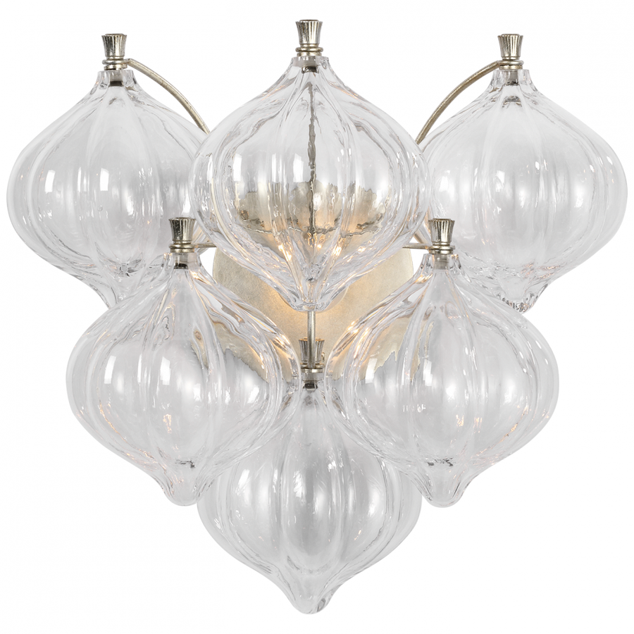 Visual Comfort Signature Caselli Wall Sconce in Burnished Silver Leaf