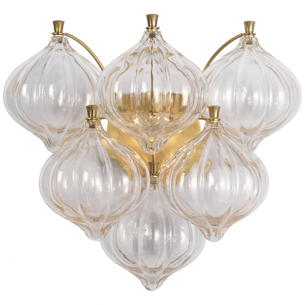 Visual Comfort Signature Caselli Wall Sconce in Hand-Rubbed Antique Brass