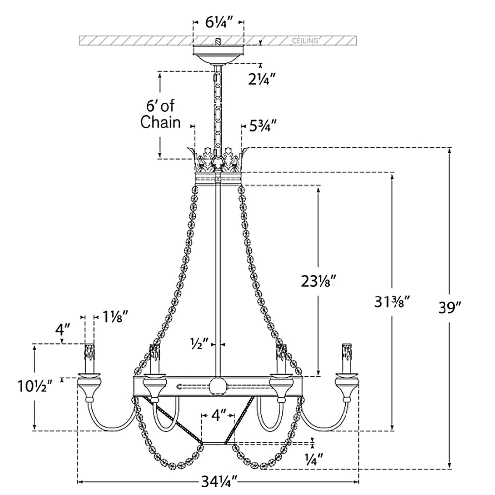 Visual Comfort Signature Entellina Chandelier