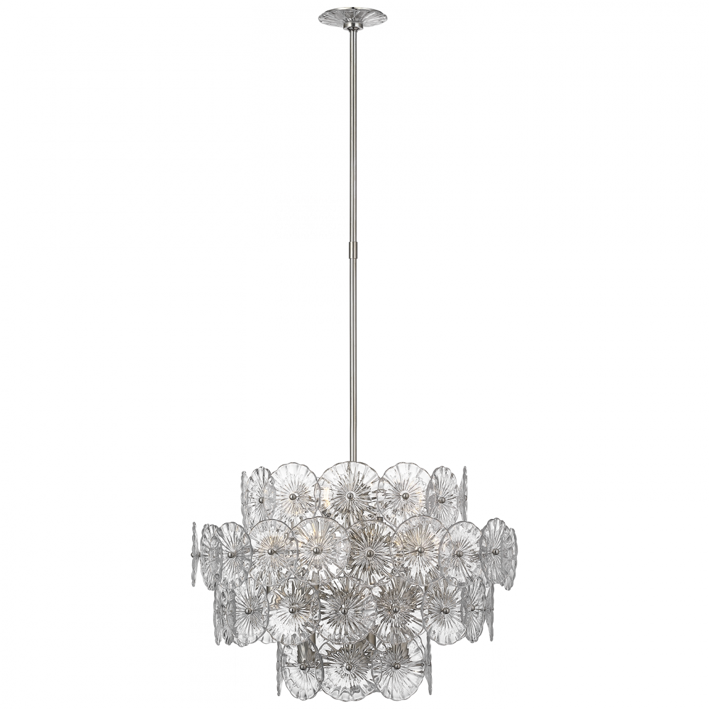 Visual Comfort Signature Gianna Chandelier in Burnished Silver Leaf