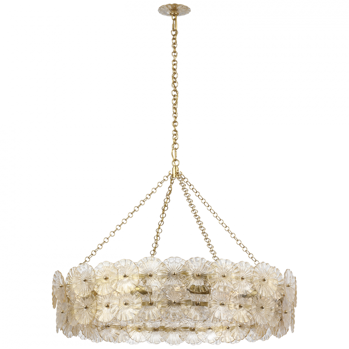 Visual Comfort Signature Gianna Ring Chandelier in Hand-Rubbed Antique Brass