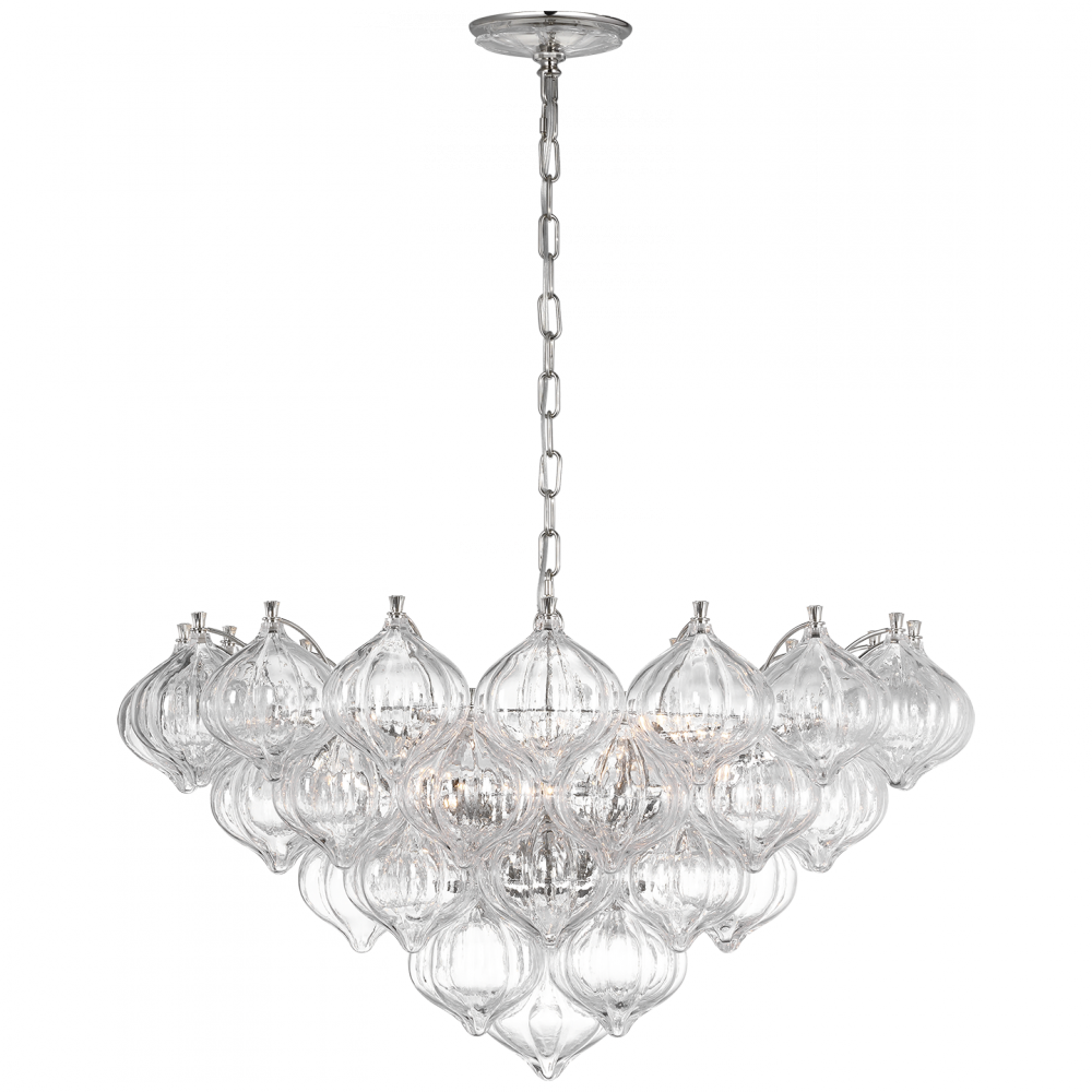 Visual Comfort Signature Caselli Chandelier in Polished Nickel