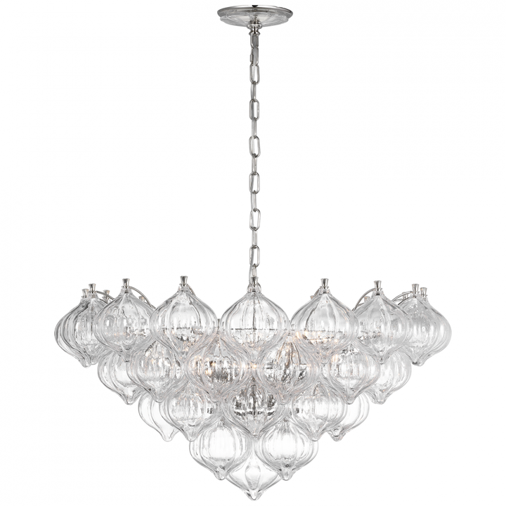 Visual Comfort Signature Caselli Chandelier in Polished Nickel