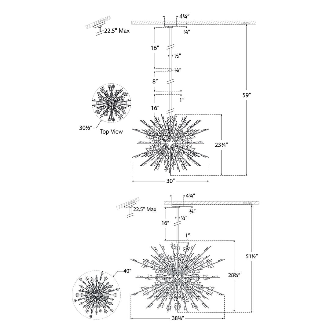 Visual Comfort Signature Farfalle Chandelier