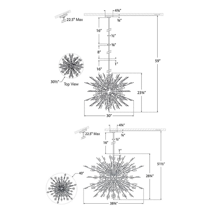 Visual Comfort Signature Farfalle Chandelier