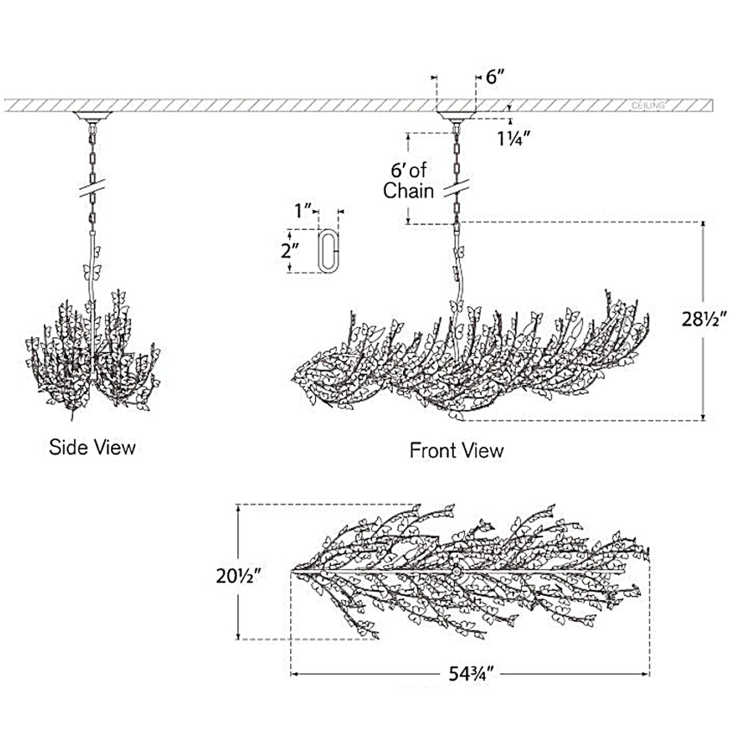 Visual Comfort Signature Farfalle Linear Chandelier