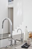 California Faucets Pull-Down Kitchen Faucet with Button Sprayer