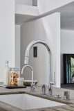 California Faucets Pull-Down Kitchen Faucet with Button Sprayer