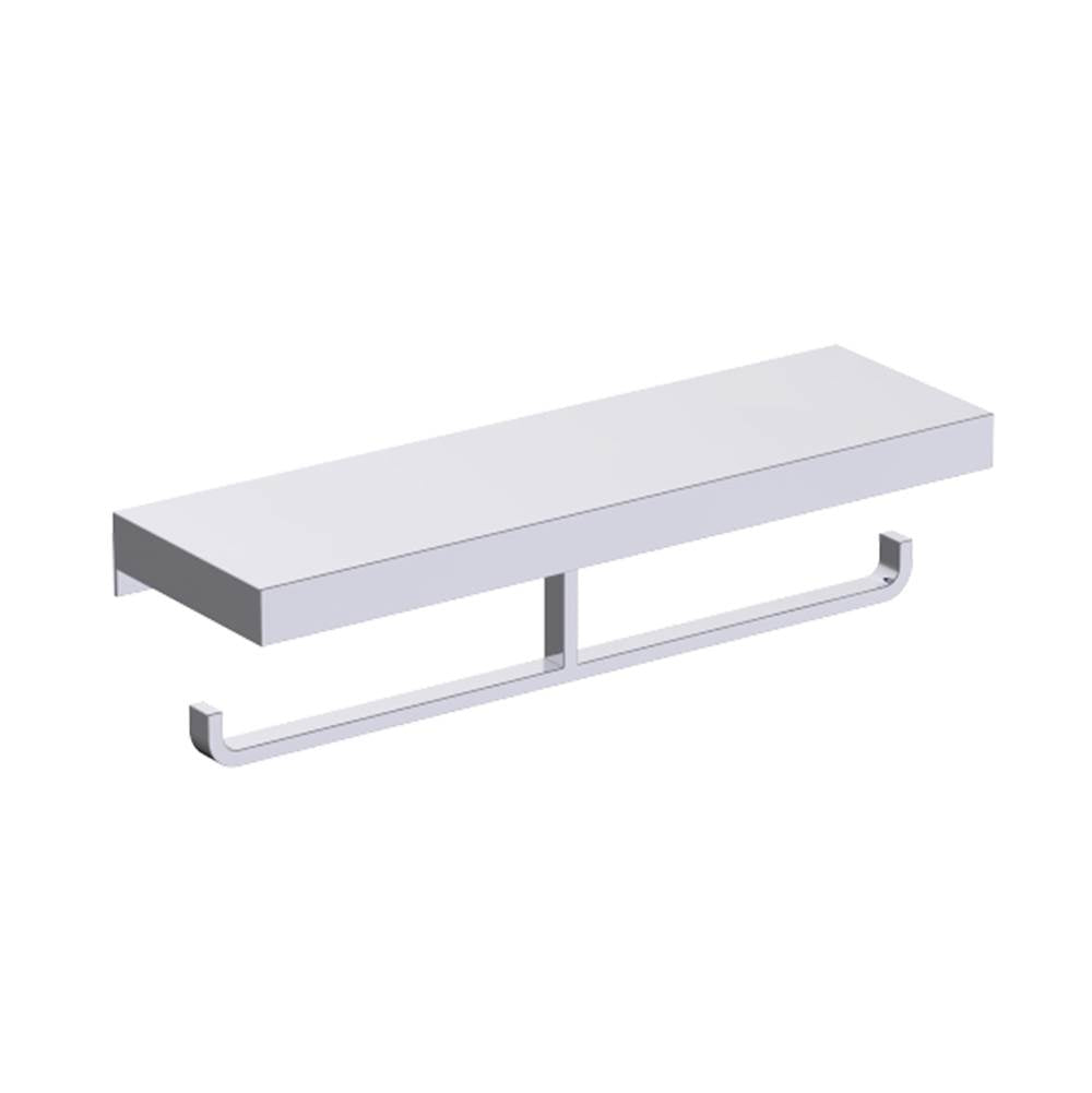 Kartners Hotel Double Toilet Paper Holder with Shelf